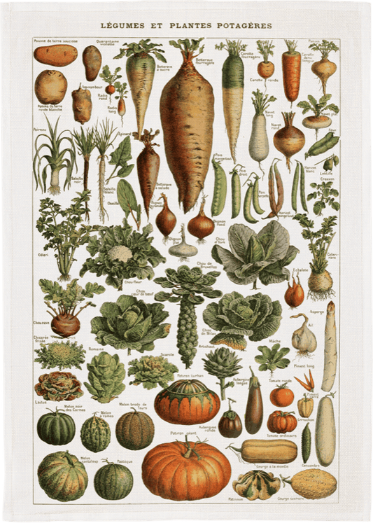 Kasvikset keittiöpyyhe – Vegetables | Sköna Ting 50 × 70 cm